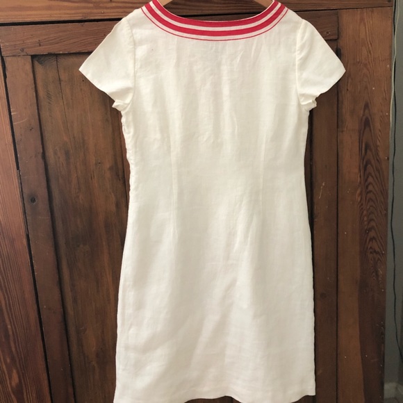 Boden White Dress with Red Embroidery - Picture 2 of 5